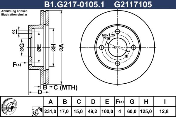 Galfer B1.G217-0105.1 - Brake Disc autospares.lv