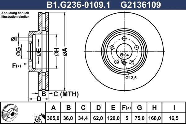 Galfer B1.G236-0109.1 - Brake Disc autospares.lv