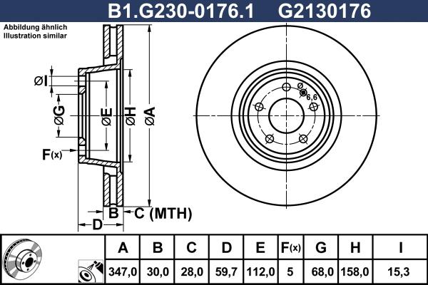 Galfer B1.G230-0176.1 - Brake Disc autospares.lv