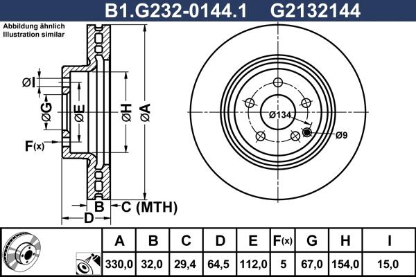 Galfer B1.G232-0144.1 - Brake Disc autospares.lv