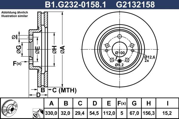 Galfer B1.G232- 0158.1 - Brake Disc autospares.lv