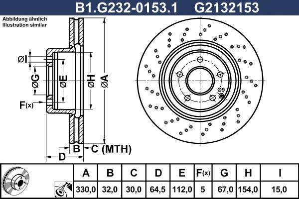 Galfer B1.G232-0153.1 - Brake Disc autospares.lv