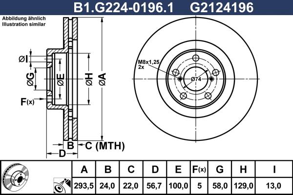 Galfer B1.G224-0196.1 - Brake Disc autospares.lv