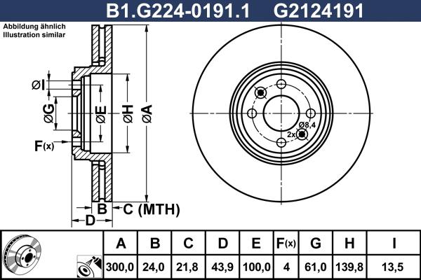 Galfer B1.G224-0191.1 - Brake Disc autospares.lv