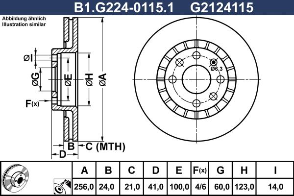 Galfer B1.G224-0115.1 - Brake Disc autospares.lv