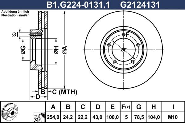 Galfer B1.G224-0131.1 - Brake Disc autospares.lv