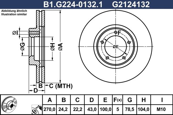 Galfer B1.G224-0132.1 - Brake Disc autospares.lv