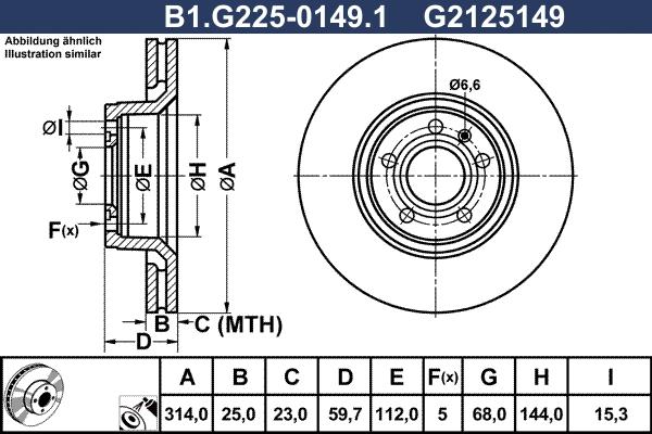 Galfer B1.G225-0149.1 - Brake Disc autospares.lv