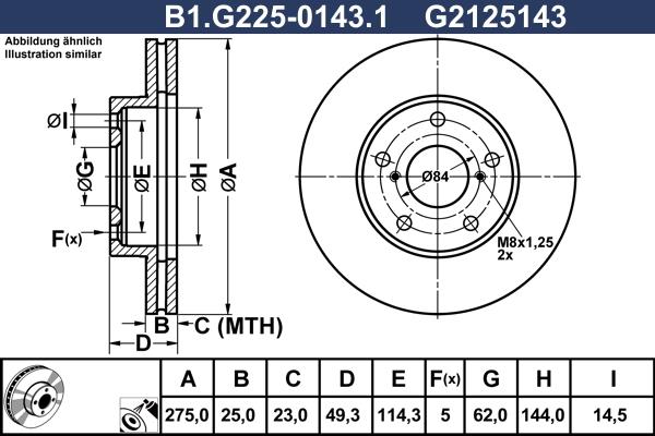 Galfer B1.G225-0143.1 - Brake Disc autospares.lv