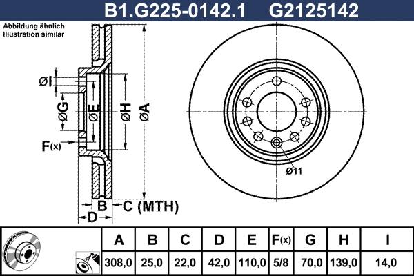 Galfer B1.G225-0142.1 - Brake Disc autospares.lv