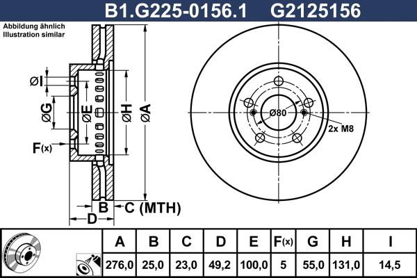 Galfer B1.G225-0156.1 - Brake Disc autospares.lv