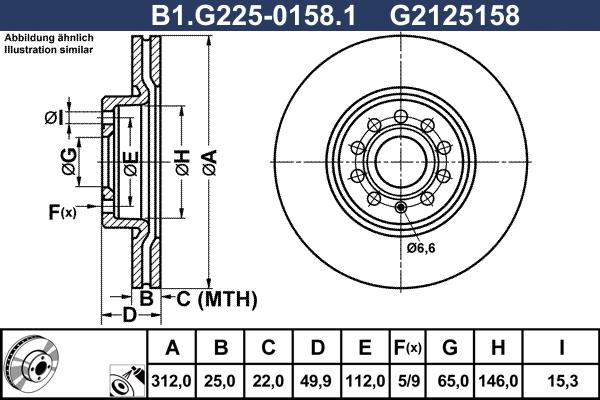 Galfer B1.G225-0158.1 - Brake Disc autospares.lv