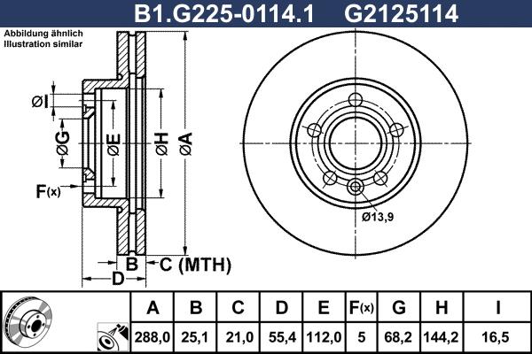 Galfer B1.G225-0114.1 - Brake Disc autospares.lv