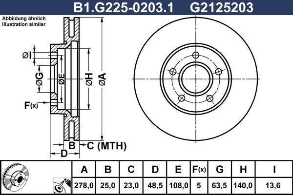 Galfer B1.G225-0203.1 - Brake Disc autospares.lv
