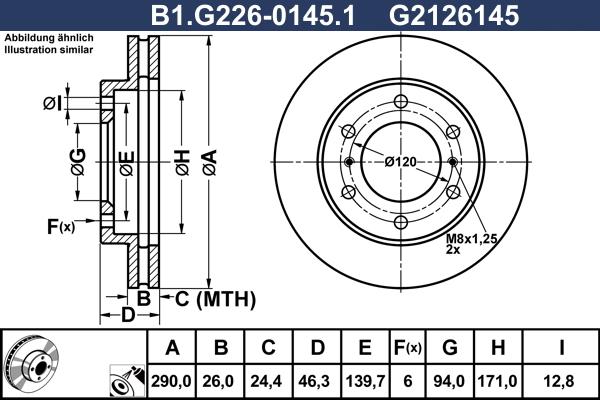 Galfer B1.G226-0145.1 - Brake Disc autospares.lv