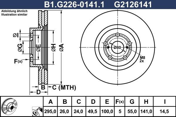 Galfer B1.G226-0141.1 - Brake Disc autospares.lv