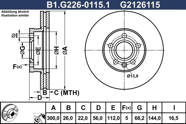 Galfer B1.G226-0115.1 - Brake Disc autospares.lv