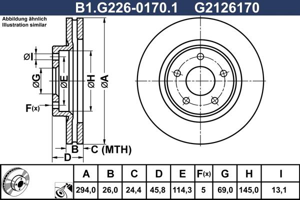 Galfer B1.G226-0170.1 - Brake Disc autospares.lv