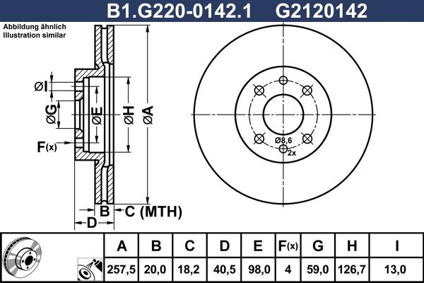Galfer B1.G220-0142.1 - Brake Disc autospares.lv