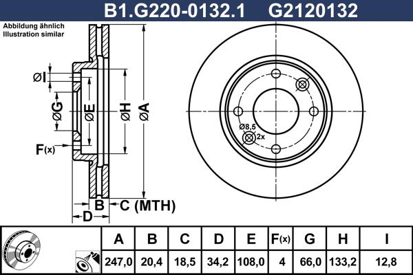 Galfer B1.G220-0132.1 - Brake Disc autospares.lv