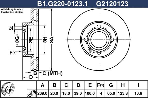 Galfer B1.G220-0123.1 - Brake Disc autospares.lv