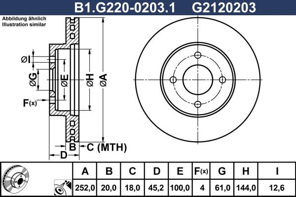 Galfer B1.G220-0203.1 - Brake Disc autospares.lv