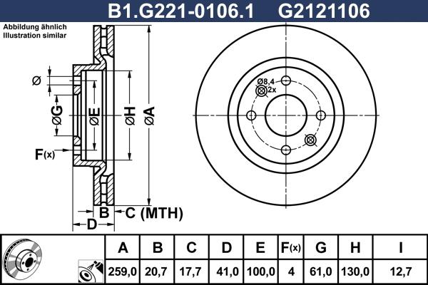 Galfer B1.G221-0106.1 - Brake Disc autospares.lv