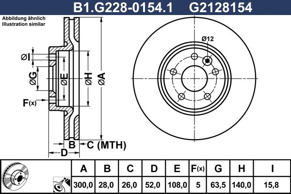 Galfer B1.G228-0154.1 - Brake Disc autospares.lv