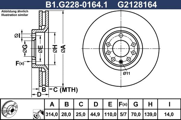 Galfer B1.G228-0164.1 - Brake Disc autospares.lv