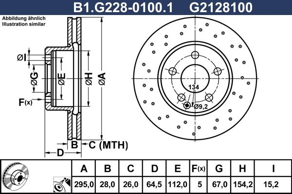 Galfer B1.G228-0100.1 - Brake Disc autospares.lv