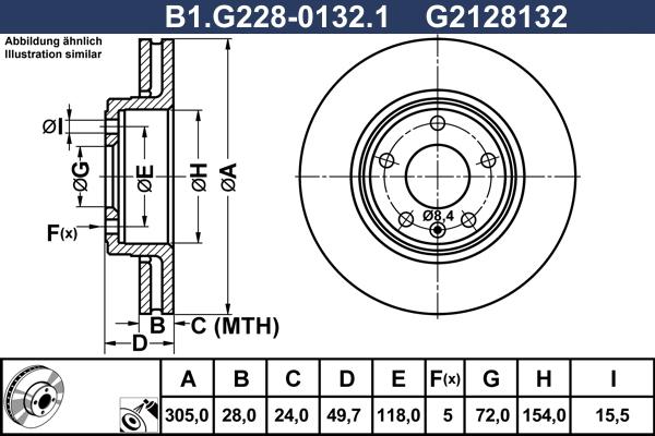 Galfer B1.G228-0132.1 - Brake Disc autospares.lv