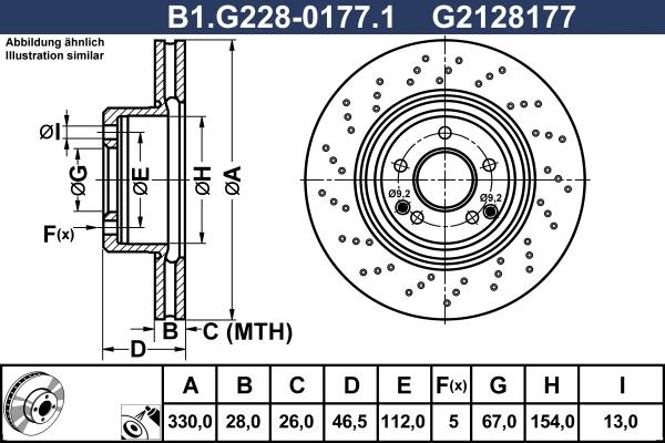 Galfer B1.G228-0177.1 - Brake Disc autospares.lv