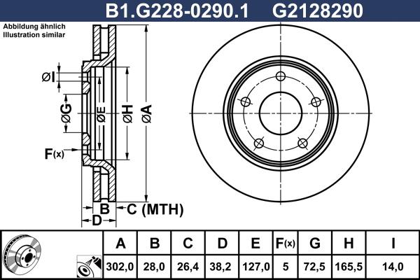 Galfer B1.G228-0290.1 - Brake Disc autospares.lv