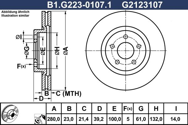 Galfer B1.G223-0107.1 - Brake Disc autospares.lv