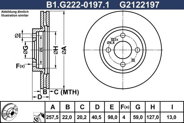 Galfer B1.G222-0197.1 - Brake Disc autospares.lv