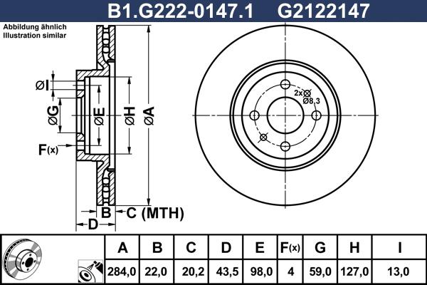 Galfer B1.G222-0147.1 - Brake Disc autospares.lv