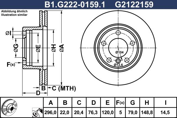 Galfer B1.G222-0159.1 - Brake Disc autospares.lv