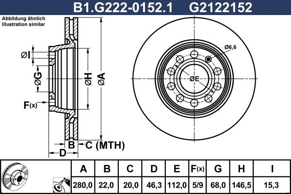 Galfer B1.G222-0152.1 - Brake Disc autospares.lv