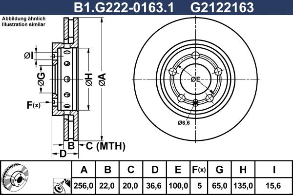 Galfer B1.G222-0163.1 - Brake Disc autospares.lv