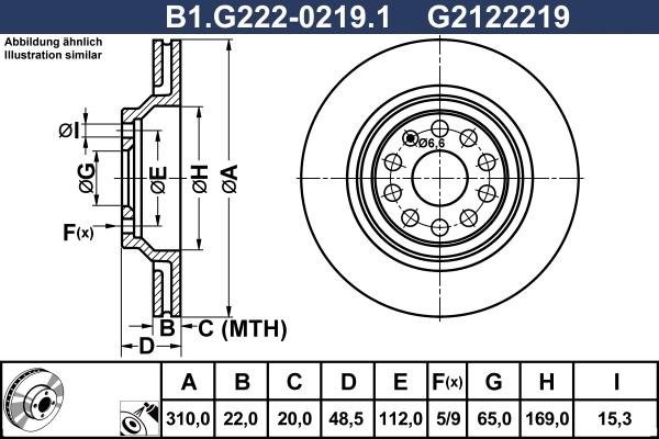 Galfer B1.G222-0219.1 - Brake Disc autospares.lv