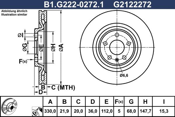 Galfer B1.G222-0272.1 - Brake Disc autospares.lv