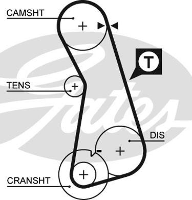 Gates T262RB - Timing Belt autospares.lv