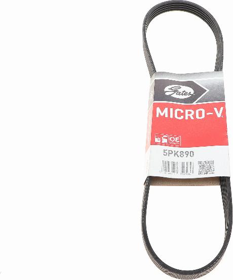 Gates 5PK890 - V-Ribbed Belt autospares.lv