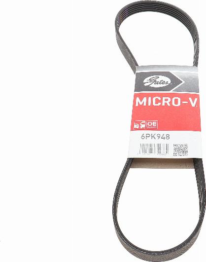 Gates 6PK948 - V-Ribbed Belt autospares.lv