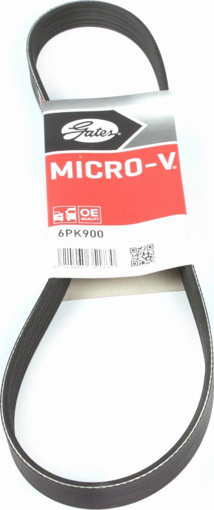 Gates 6PK900 - V-Ribbed Belt autospares.lv