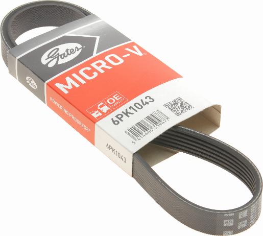 Gates 6PK1043 - V-Ribbed Belt autospares.lv