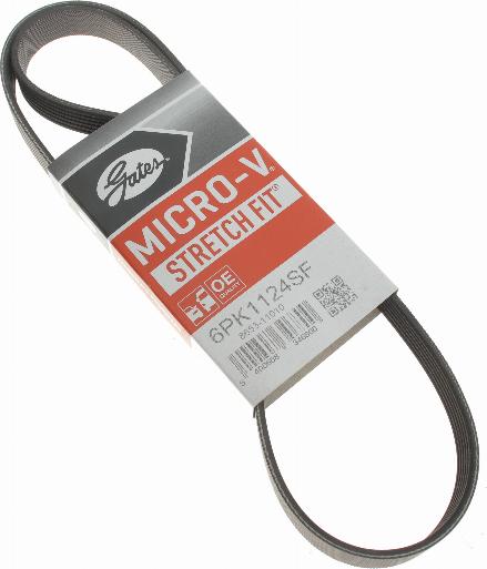 Gates 6PK1124SF - V-Ribbed Belt autospares.lv