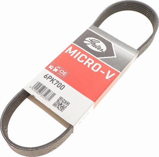 Gates 6PK700 - V-Ribbed Belt autospares.lv