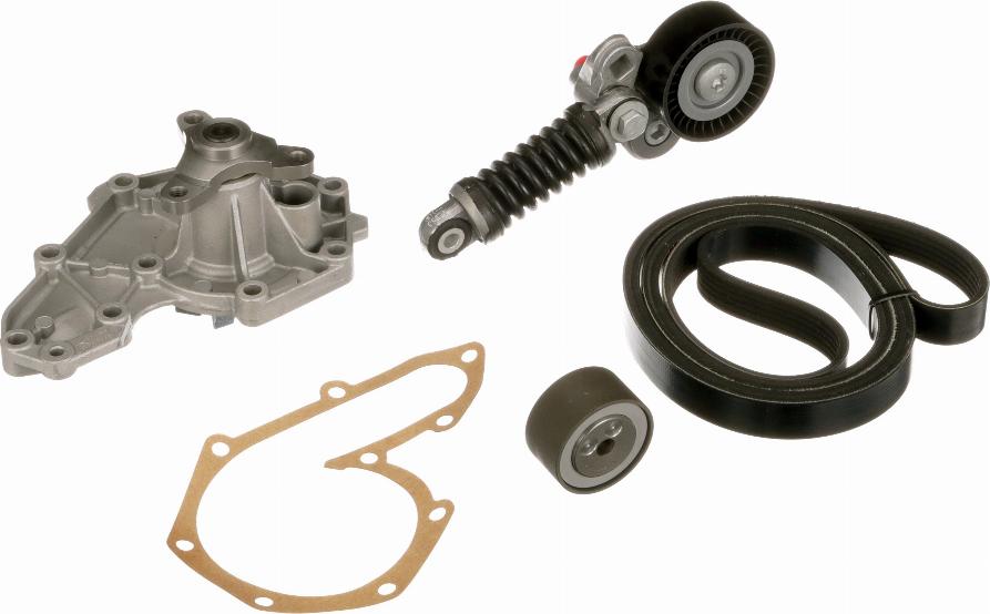 Gates KP56PK1660 - Water Pump + V-Ribbed Belt Set autospares.lv