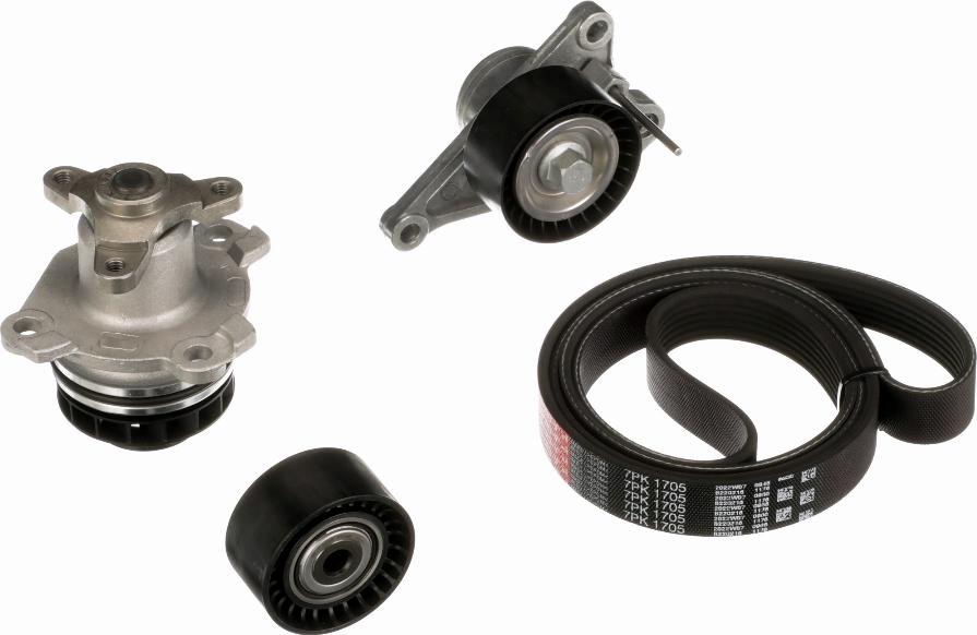 Gates KP17PK1705 - Water Pump + V-Ribbed Belt Set autospares.lv